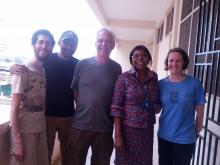 The Ghana Cassava team, Whit Alexander, and Professor Oduro from KNUST